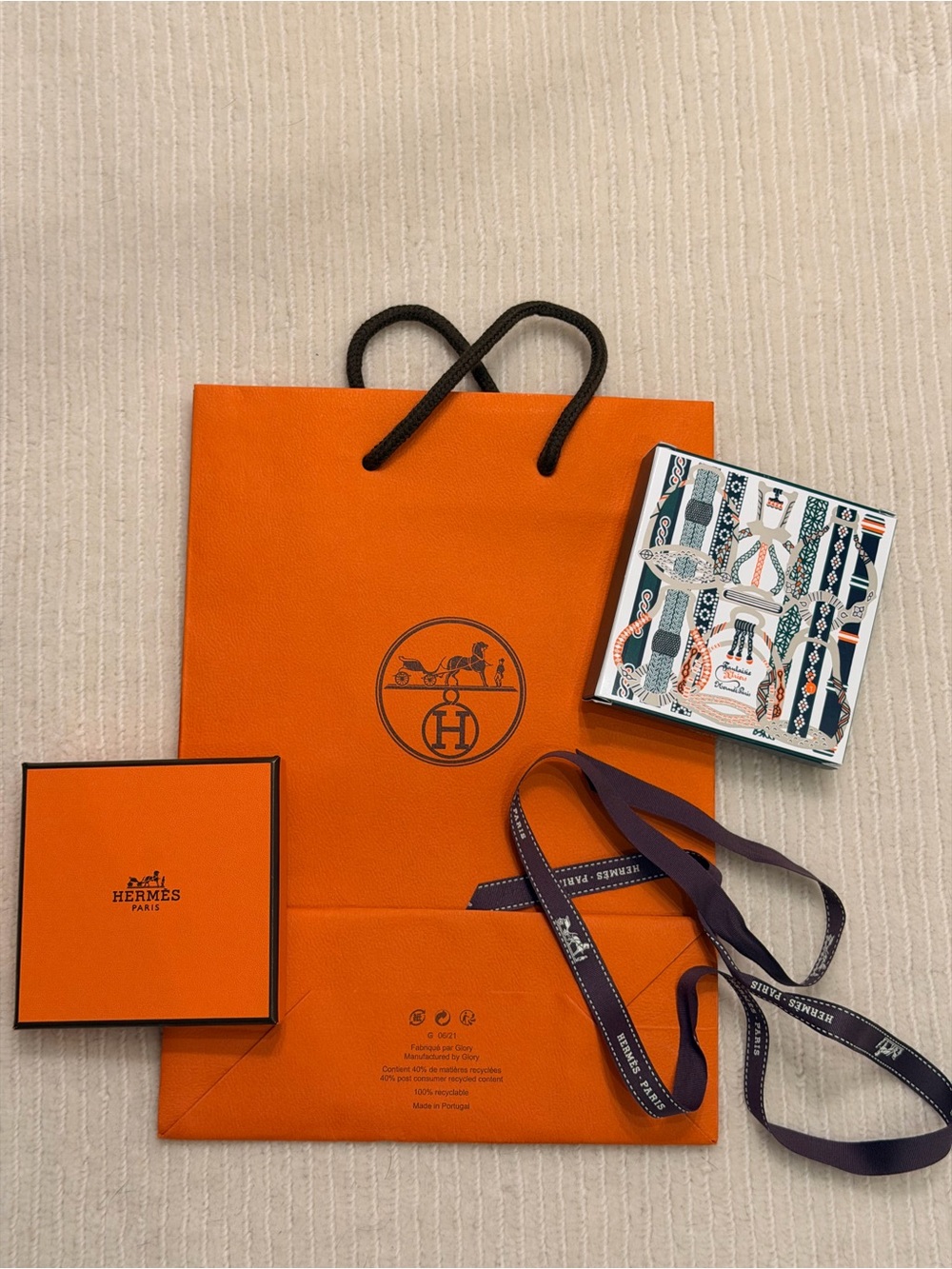Hermes Fantaisie d Etriers Bracelet Box, imited Edition, wirh Ribbon and Bag